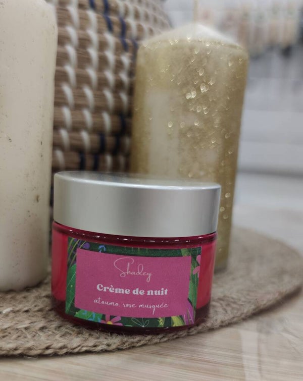 Crème de nuit atoumo, rose musquée