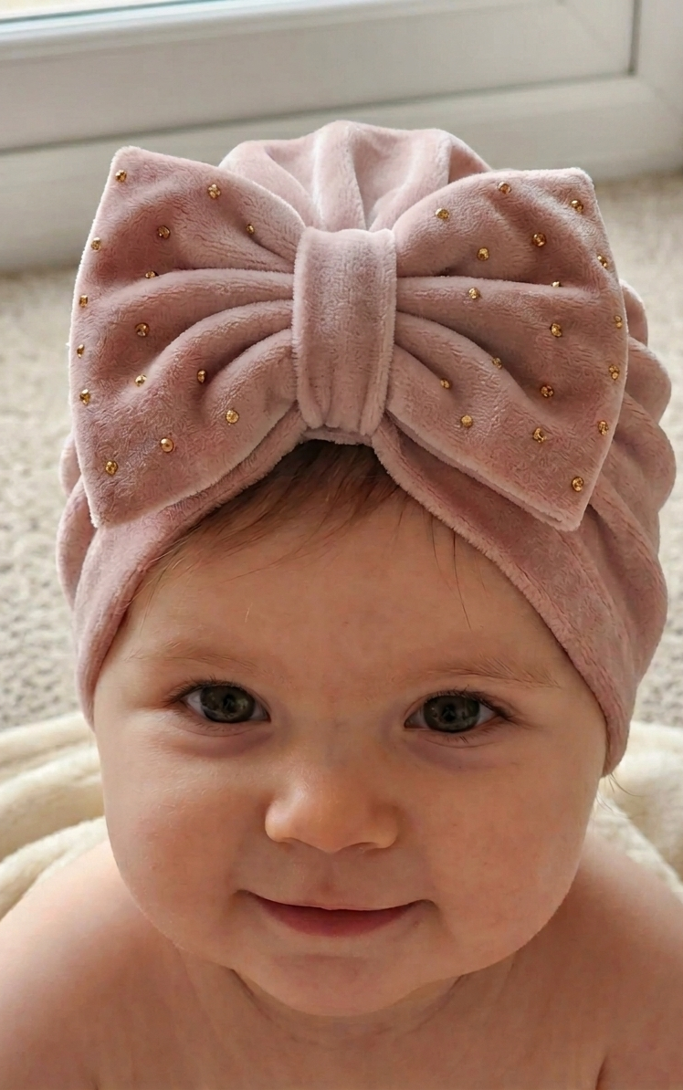 Caramelo Blush Pink Cotton with Embellished Bow