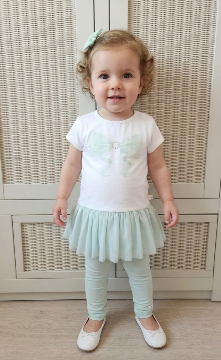 Caramelo 2-Piece Mint Tutu Tunic & Legging Set