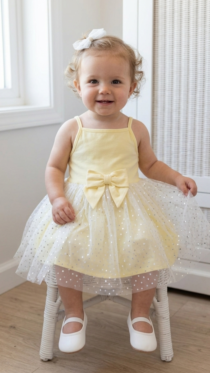 Caramelo Lemon Tulle Party Dress (new season)