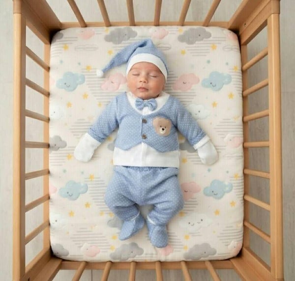 Baby Boy 5 piece Polkadot Suit and Bow Tie