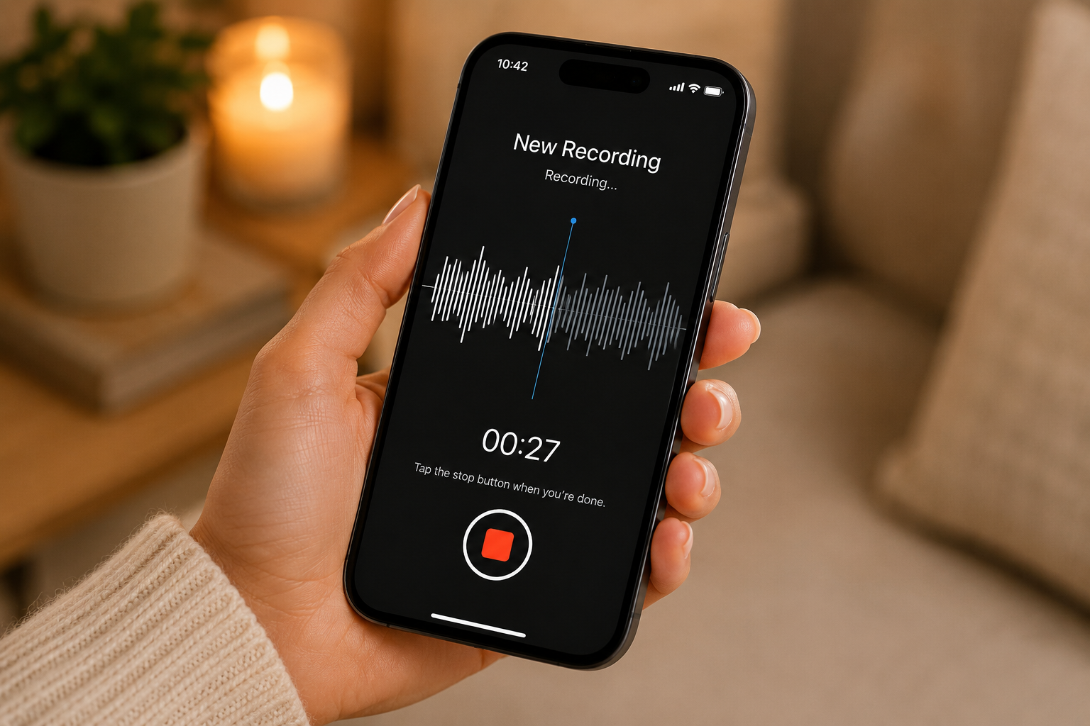 Recording a voice message for future delivery through StillHear