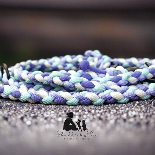 Leine Mini Happy m. Schwarzen Beschlägen - Farben frei wählbar