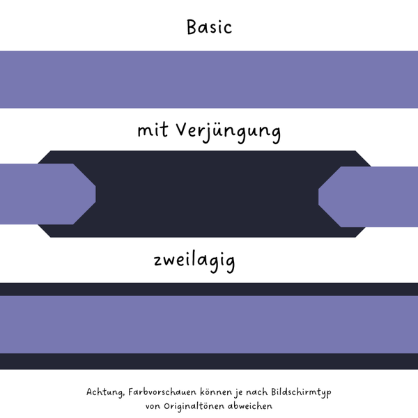 Biothane Halsband / Lavendelblau & Navy / bis 45 cm Hu / 19 mm o. 25 mm