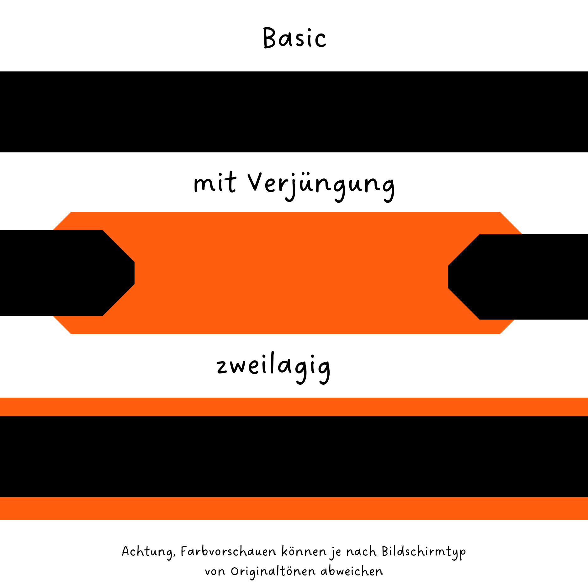 Biothane Halsband / Schwarz & Neon Orange / bis 34 cm Hu / 19 mm o. 25 mm