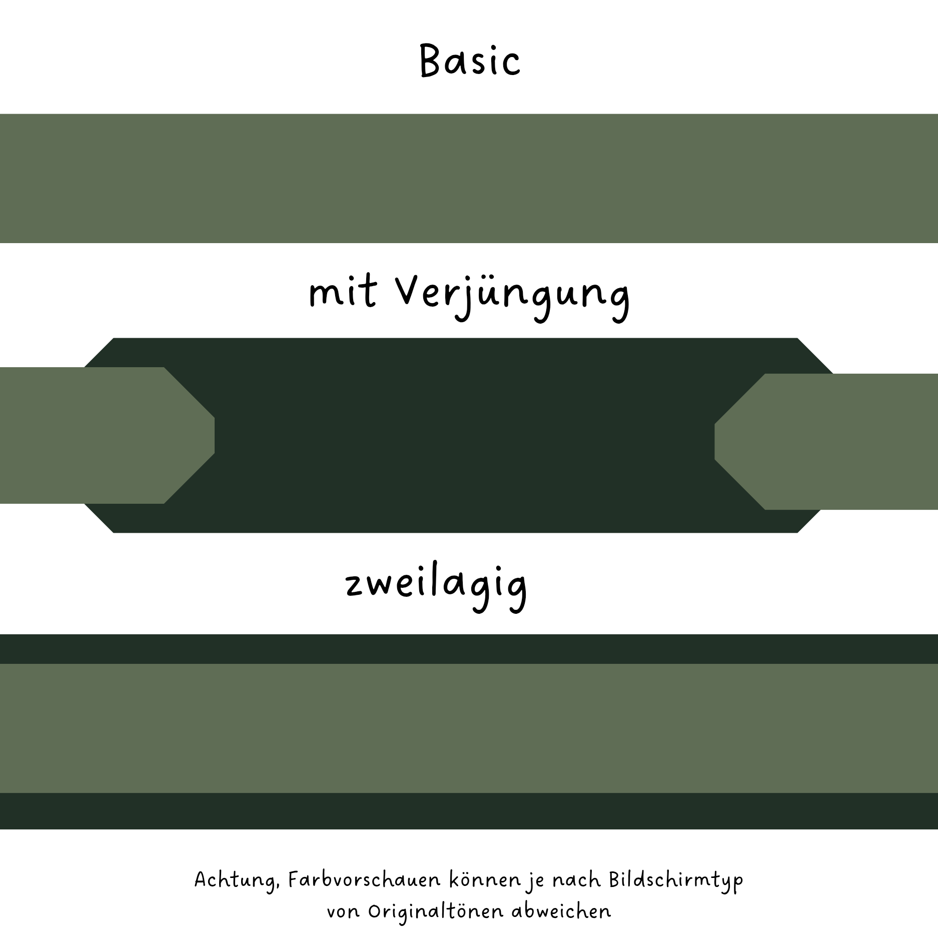 Biothane Halsband / Foggy Grün & Dunkelgrün / bis 45 cm Hu / 25 mm o. 38 mm