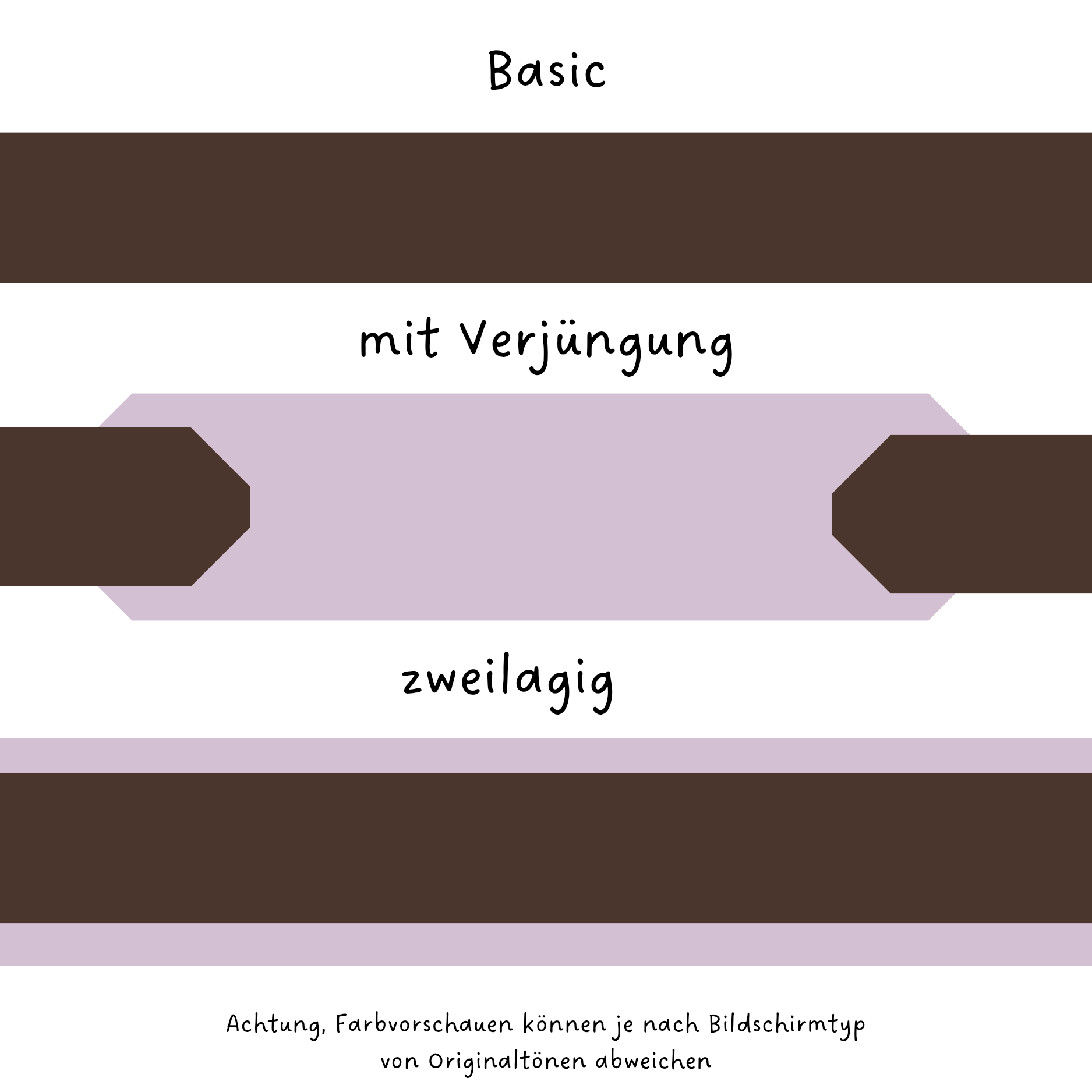 Biothane Halsband / Dunkelbraun & Pastell Lila / bis 50 cm Hu / 25 mm o. 38 mm