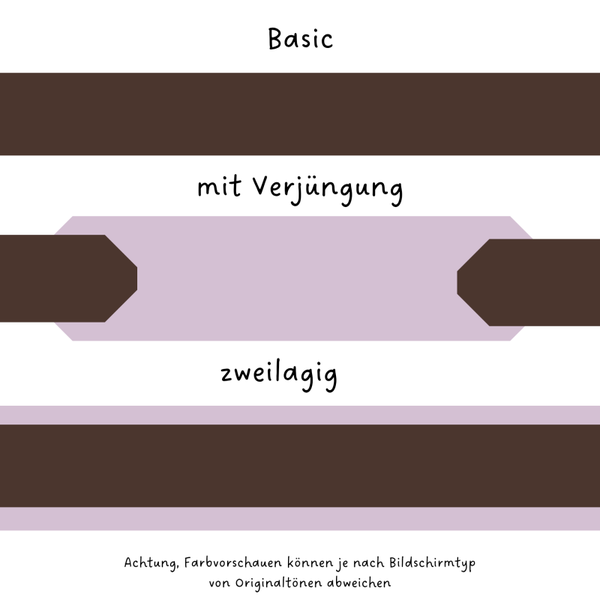 Biothane Halsband / Dunkelbraun & Pastell Lila / bis 50 cm Hu / 25 mm o. 38 mm