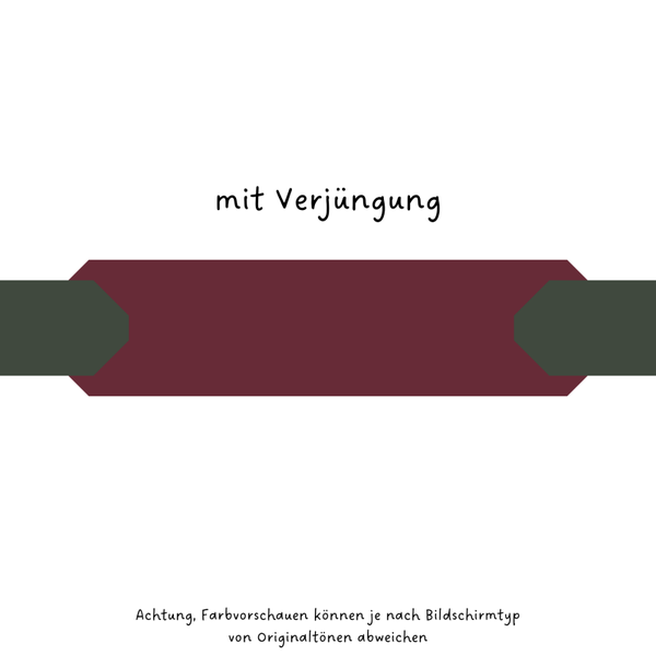 Biothane Halsband / Foliage Grün & Weinrot / bis  65 cm Hu / 25 mm & 38 mm