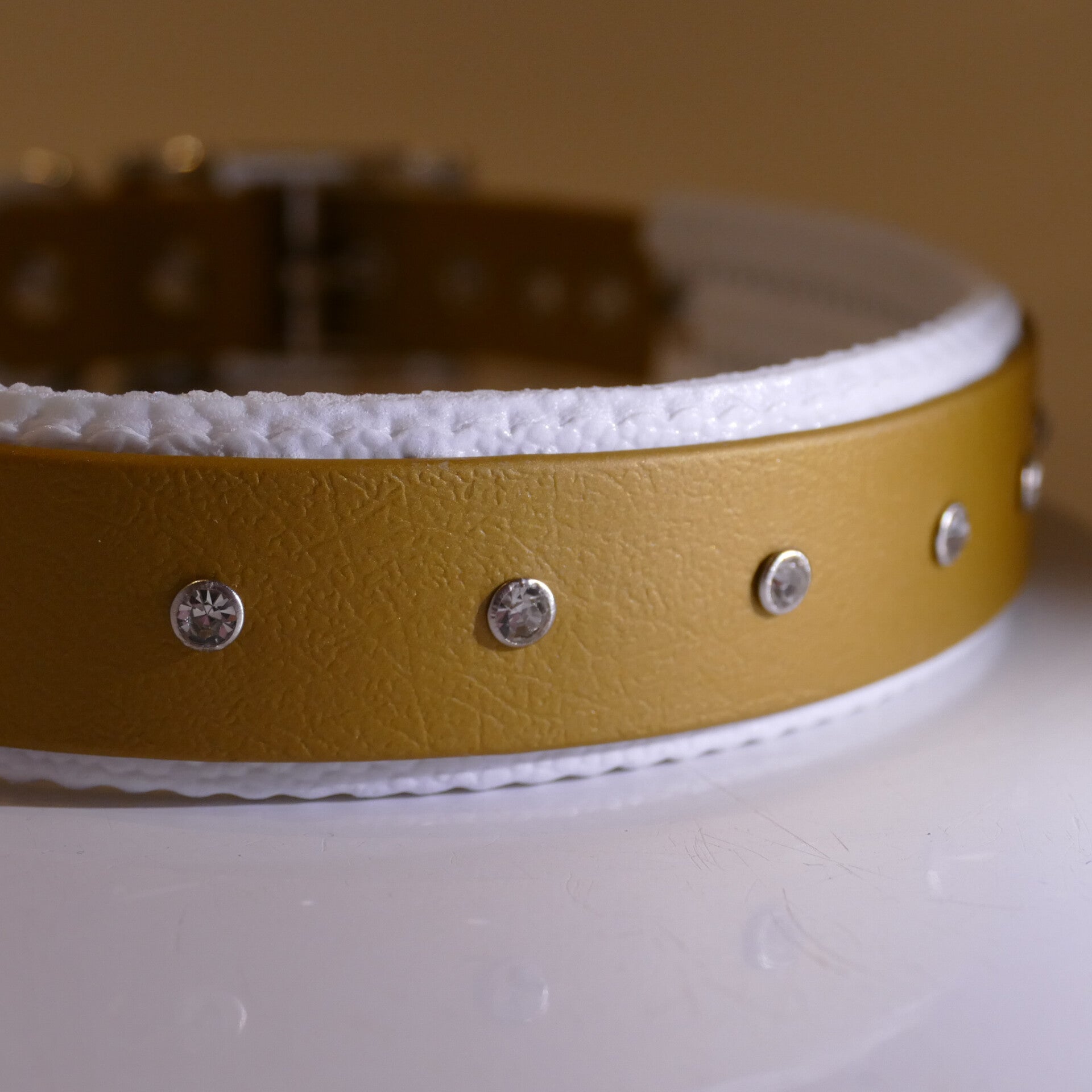 gepolstertes Halsband mit Strass