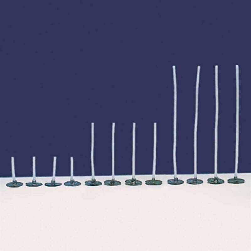 EXAGON Eingewachste Dochte mit Standplättchen, Bienenwachs-/Stearindocht, 35mm L