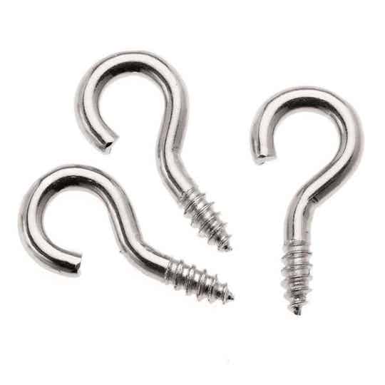 GLOREX   Schraubhaken 8 x 3 mm 24 Stück verzinkt, offen