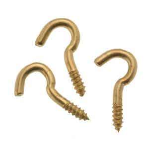 GLOREX   Schraubhaken 8 x 3 mm 24 Stück mesing, offen