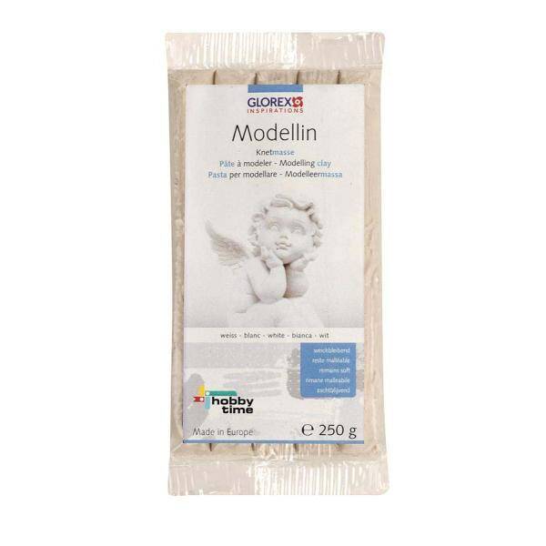 GLOREX Modellin Knetmasse 250g weiss