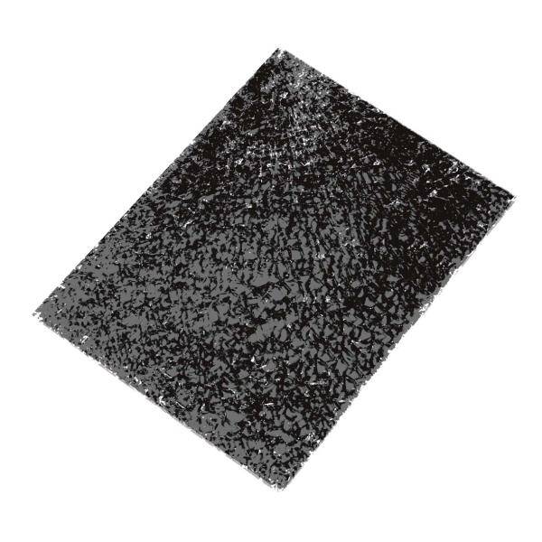 GLOREX Crackle Mosaic Platte schwarz 15x20cm x 4mm Dick 350g