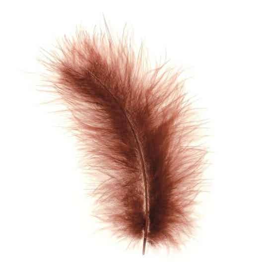 GLOREX    Deco-Federn Marabu ca. 15 Stück braun