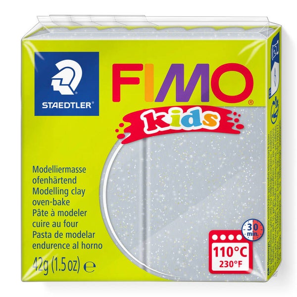 FIMO® kids 8030 glitter silber 42g.