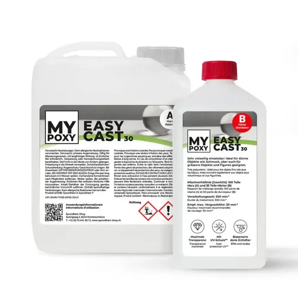 MYPOXY EasyCast 30 – von 1 mm bis 5 cm Vergusshöhe
