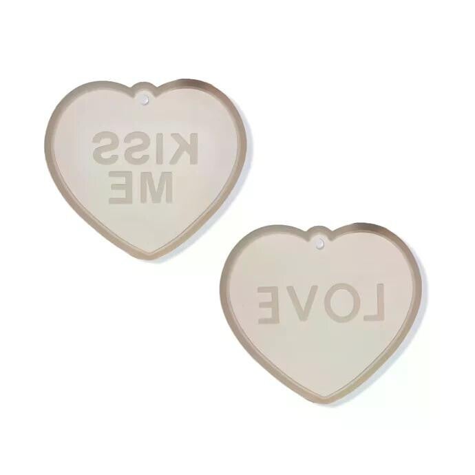 Silikonform Herz, LOVE & KISS ME