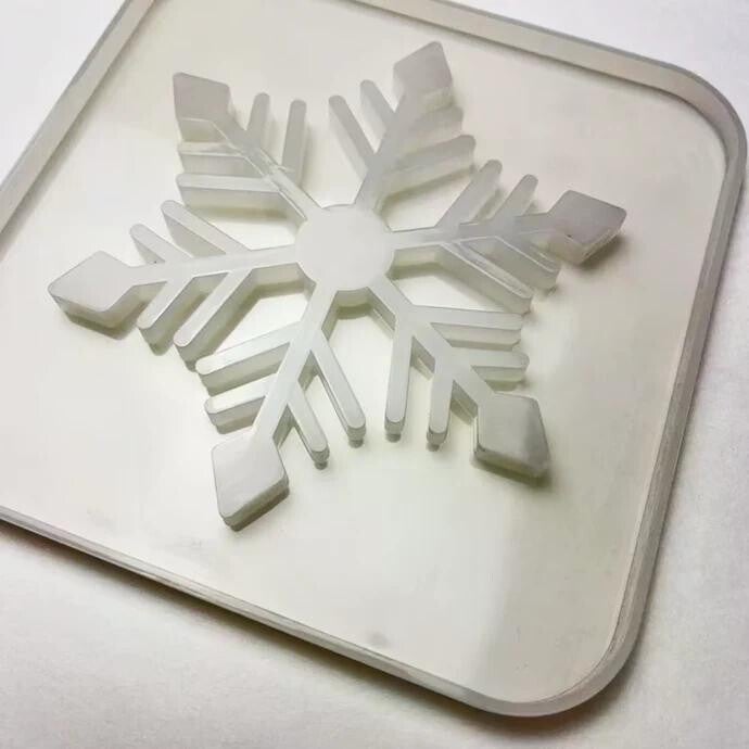 Silikonform Untersetzer Schneestern