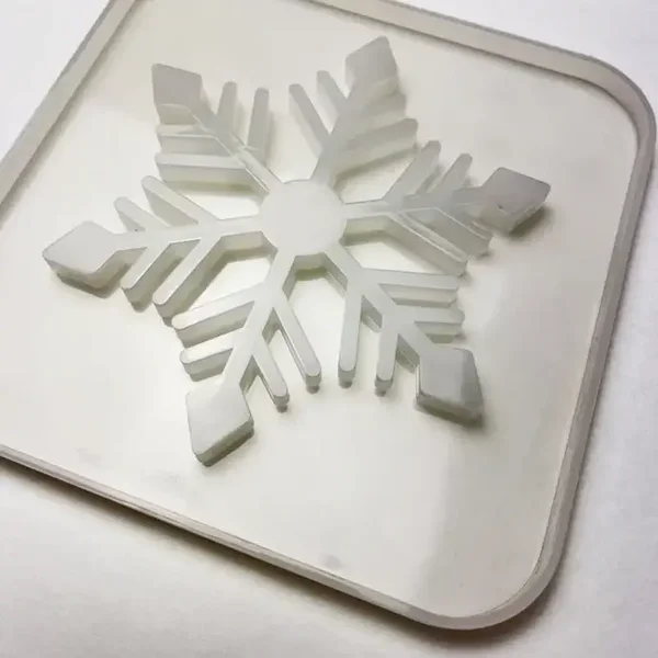 Silikonform Untersetzer Schneestern