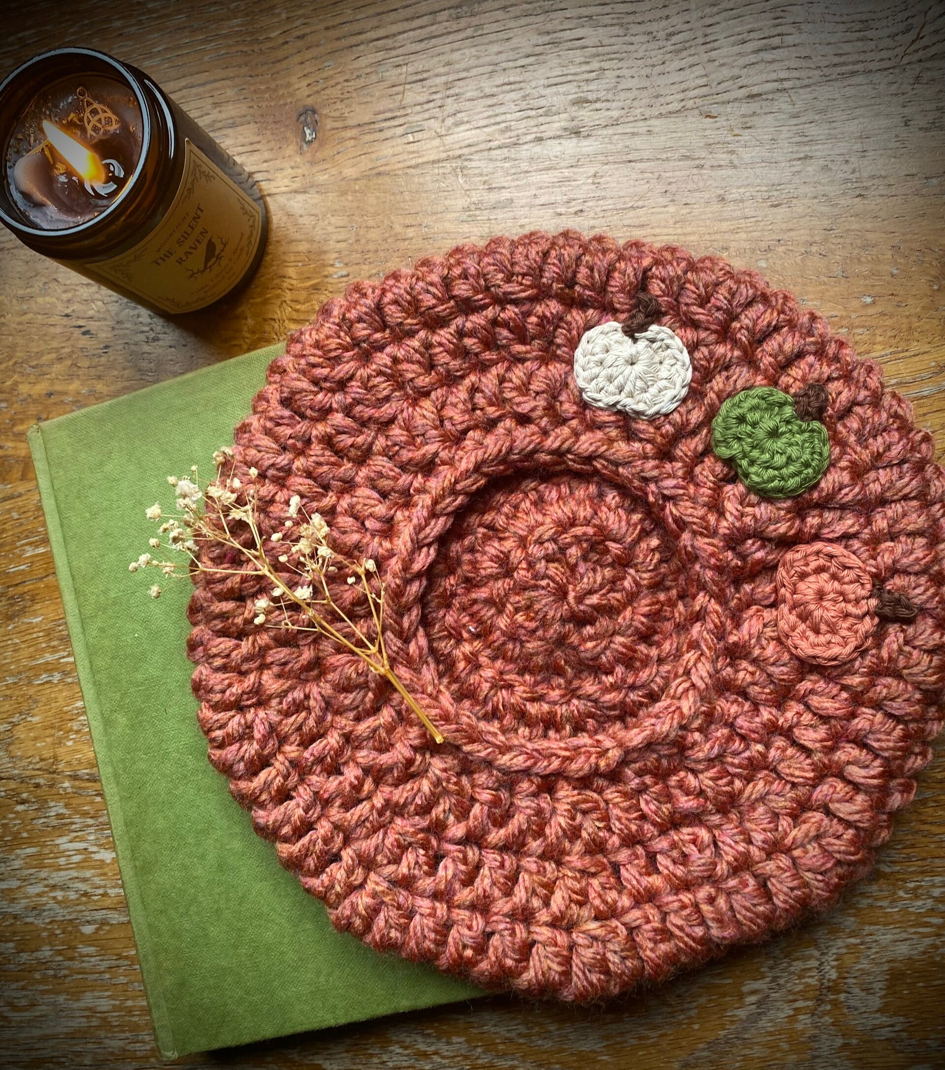 Pumpkin Appliqué Beret