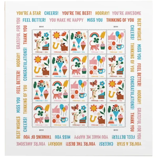 2 sheets 2022 Thinking of you Forever Stamps