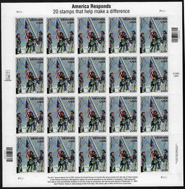 2001 American Responds (Not Forever) Collectible Postage stamps