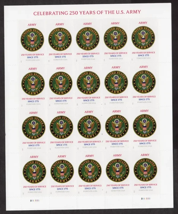 2026 Army 250th Anniversary Forever Postage Stamps