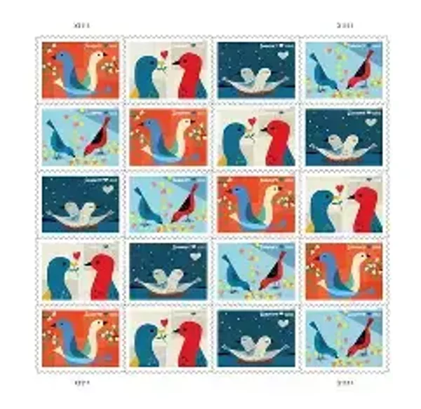 2026 Love Birds Forever Postage Stamps