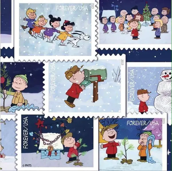 Charlie Brown Christmas First Class Forever Stamps