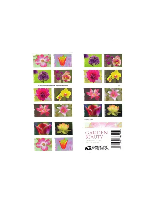 2020 Garden Beauty Forever First Class Postage Stamps