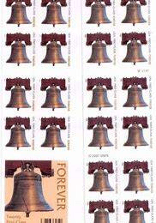 2 Books Liberty Bell Forever Postage Stamps "Let Freedom Ring"