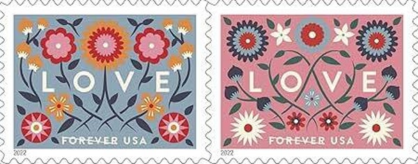 2022 "Forever Love" Set of 3 Sheets Forever Stamps