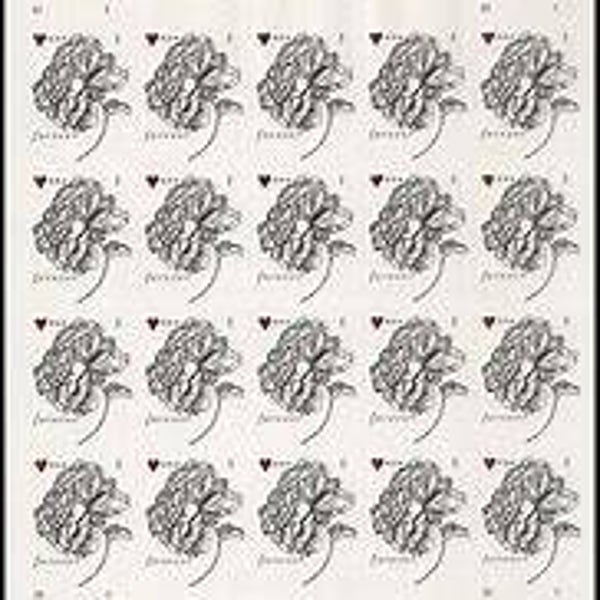Vintage Rose (black & white) Forever postage stamps