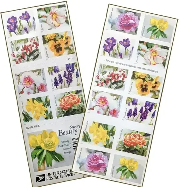2022 Snowy Beauty Flowers Forever Stamps New