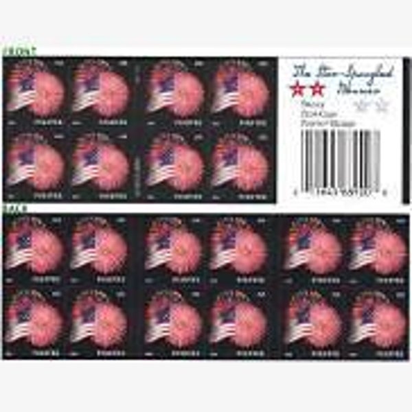 2 Books "The Star Spangled Banner" Forever Stamps