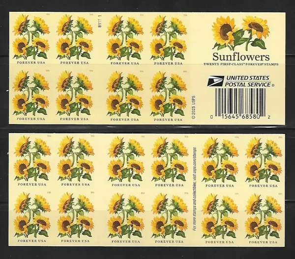Buy 4 Books Get 1 Free 2026 Sunflowers Forever Stamps