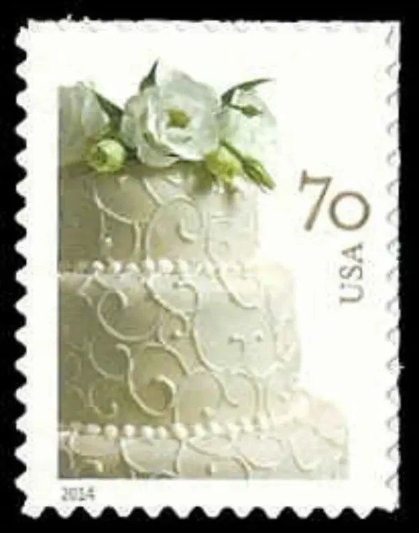 2014 Wedding Cake (Not Forever) First Class Postage Stamps