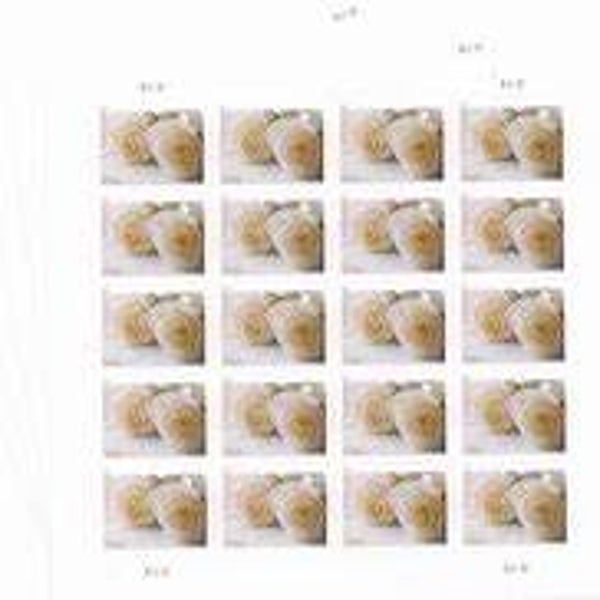 2011 Wedding Rose 5 Sheets =100 Forever Stamps