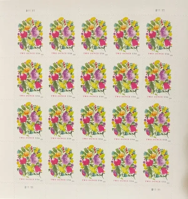 2024 Wedding Blossoms 2 OZ Forever Postage Stamps