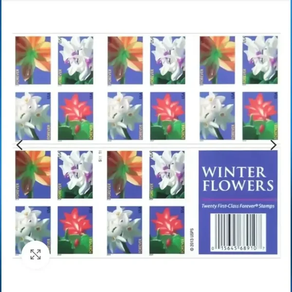 2013 Winter Flowers Forever Stamps New