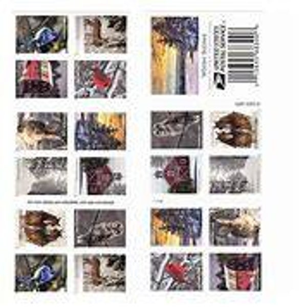 2 Books Winter Scenes Forever Postage Stamps