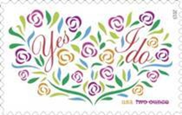 2015 YES I DO Wedding Forever Postage Stamps