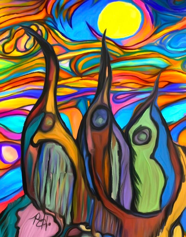 Fall Mountains View 12" X 8" (PRINT ONLY)