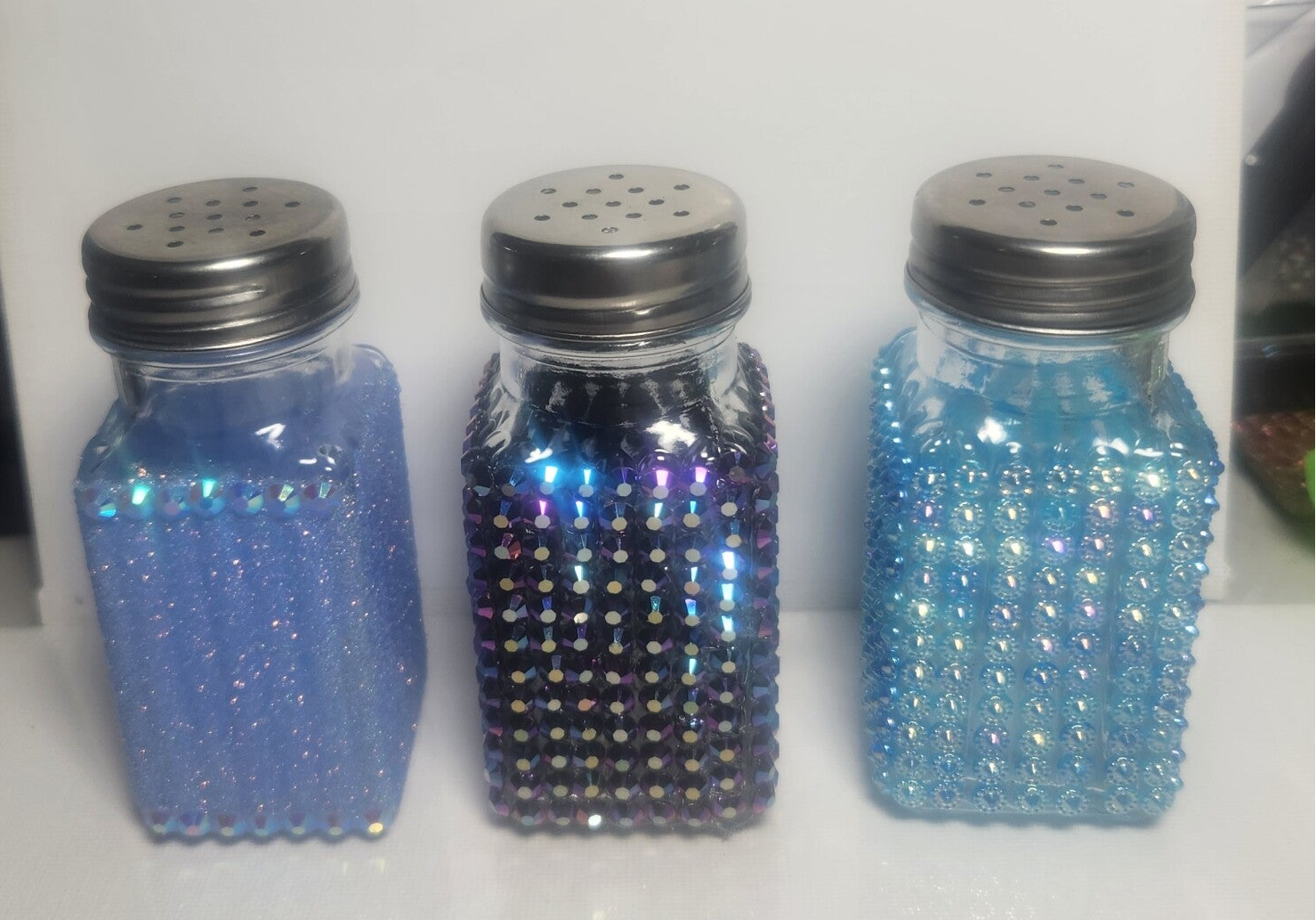 Decorated salt and pepper shakers