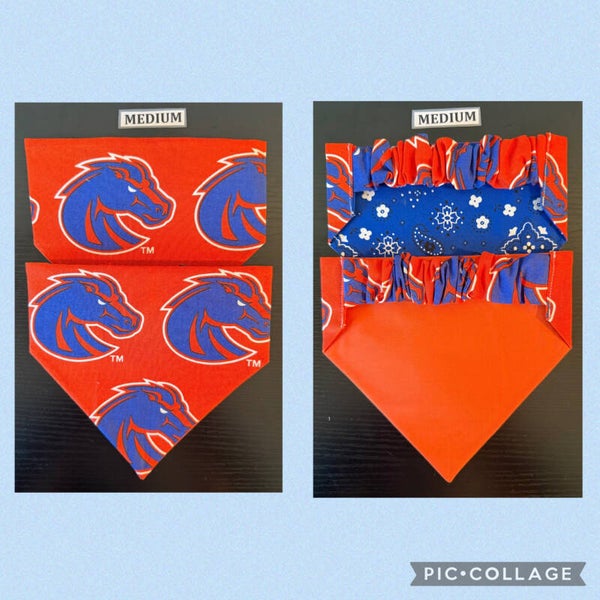 BSU Scrunchie Dog Bandanas-Medium