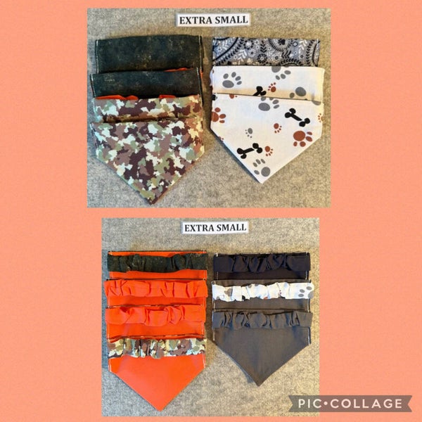 Scrunchie Dog Bandanas-Extra small