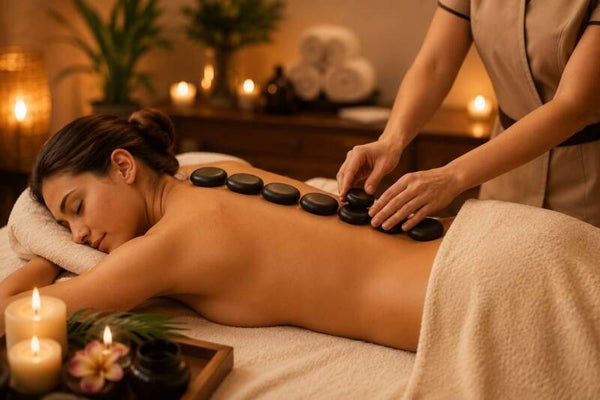 Massage pierre chaude