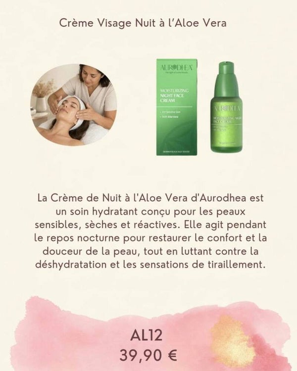 Crème visage nuit à  l aloe vera